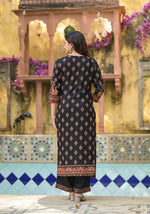 Thumbnail for Juniper Women Viscose Rayon Kurta Palazzo Dupatta Set - Distacart
