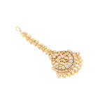 Thumbnail for Nuyug 22K Gold-Plated Kundan Studded Maang Tikka Head Jewellery