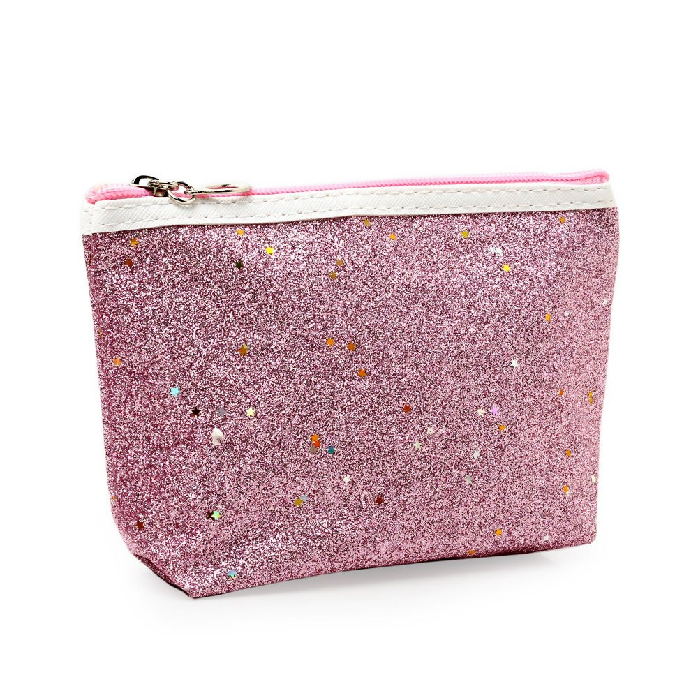 Bronson Professional Glitter Bling Mini Makeup Travel Pouch Kit - Dista