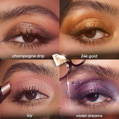 Nykaa Diamond Jelly Cooling Shimmer Eyeshadow Stick - Multi-Use, High Shine Glitter - Champagne Drip - Distacart