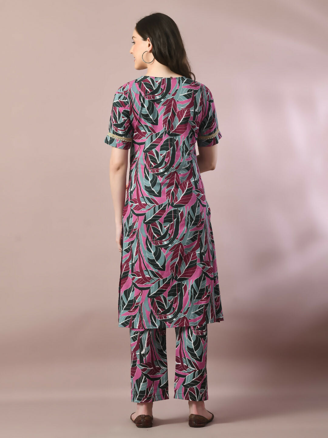 Myshka Women's Multi Printed Cotton Straight Party Kurta Set - Distacart