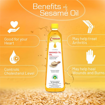 Shagun Cold Pressed Sesame Oil - Washed Til Oil - Dista