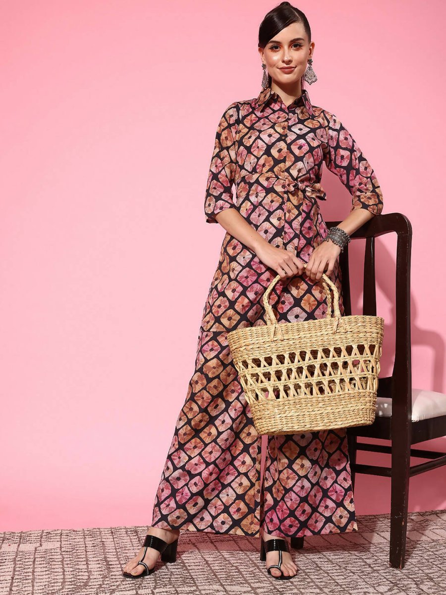 Ahalyaa Women's Traditional Wear Co-ods - Black - Distacart