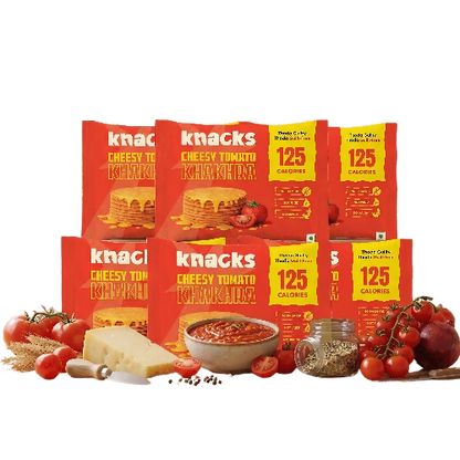 Knacks Coin Khakhra Crisps - Cheesy Tomato Flavour - Dista