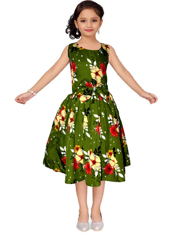 Asmaani Kids Party Wear Stylish Dresses, Perfect for Parties, Functions & Vacations - Green - Distacart