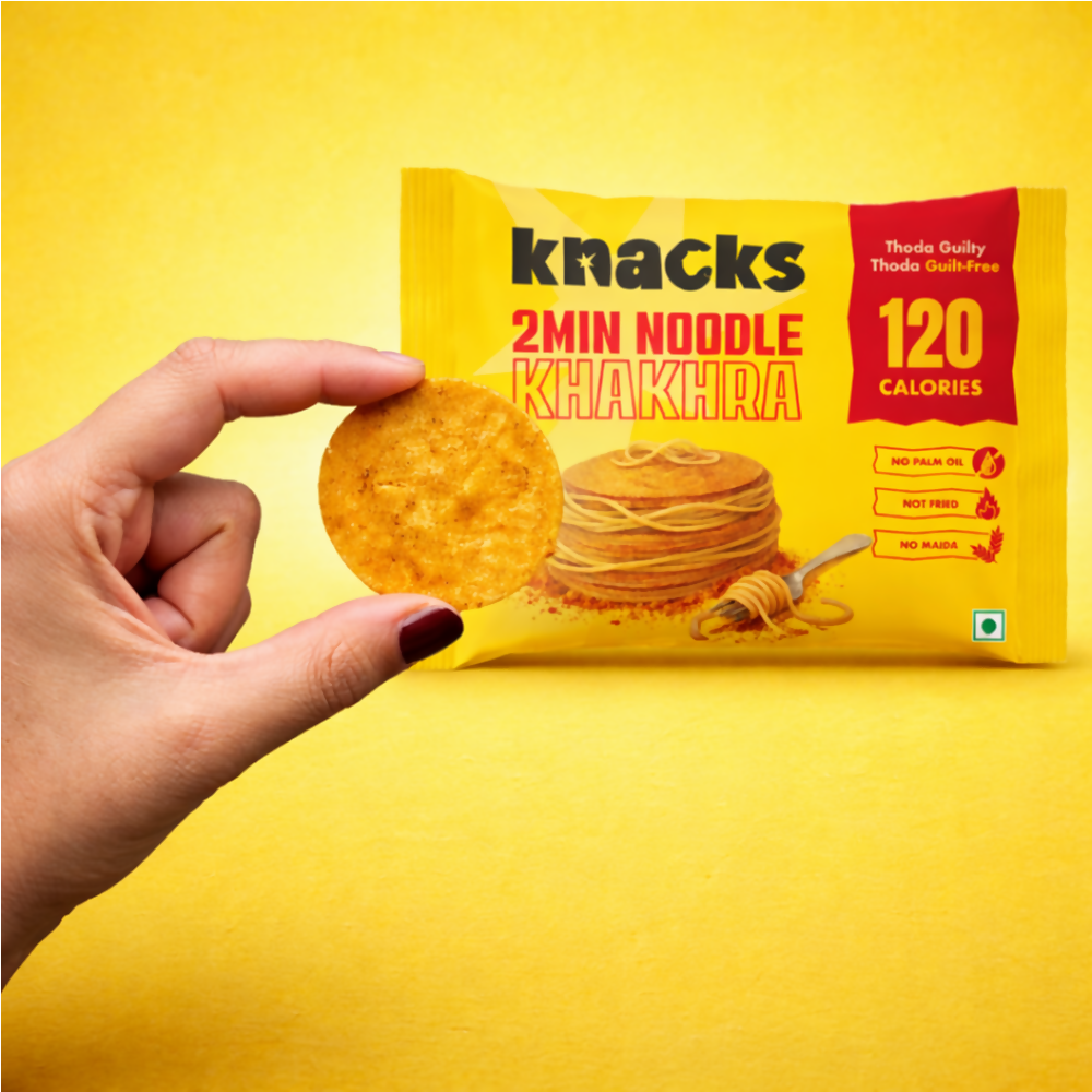 Knacks Coin Khakhra Crisps - 2Min Noodle Flavour - Dista