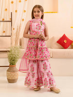 Thumbnail for Joban Fashion Girl's Pink Color Sharara Set