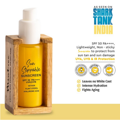 Mintree Certified Organic & Vegan Sun Stoppable Sunscreen SPF 50 PA++++ - Distacart