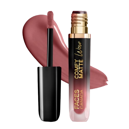 Faces Canada Comfy Matte Wow Liquid Lipstick - Tea Rose 12 - Distacart