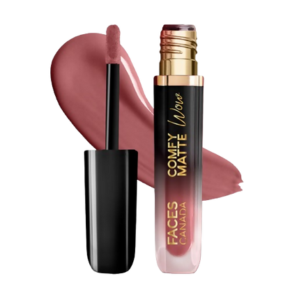 Faces Canada Comfy Matte Wow Liquid Lipstick - Tea Rose 12 - Distacart