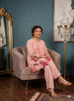 Thumbnail for Teeya Creation Women's Lavender Embroidered Kurti Set - Dista