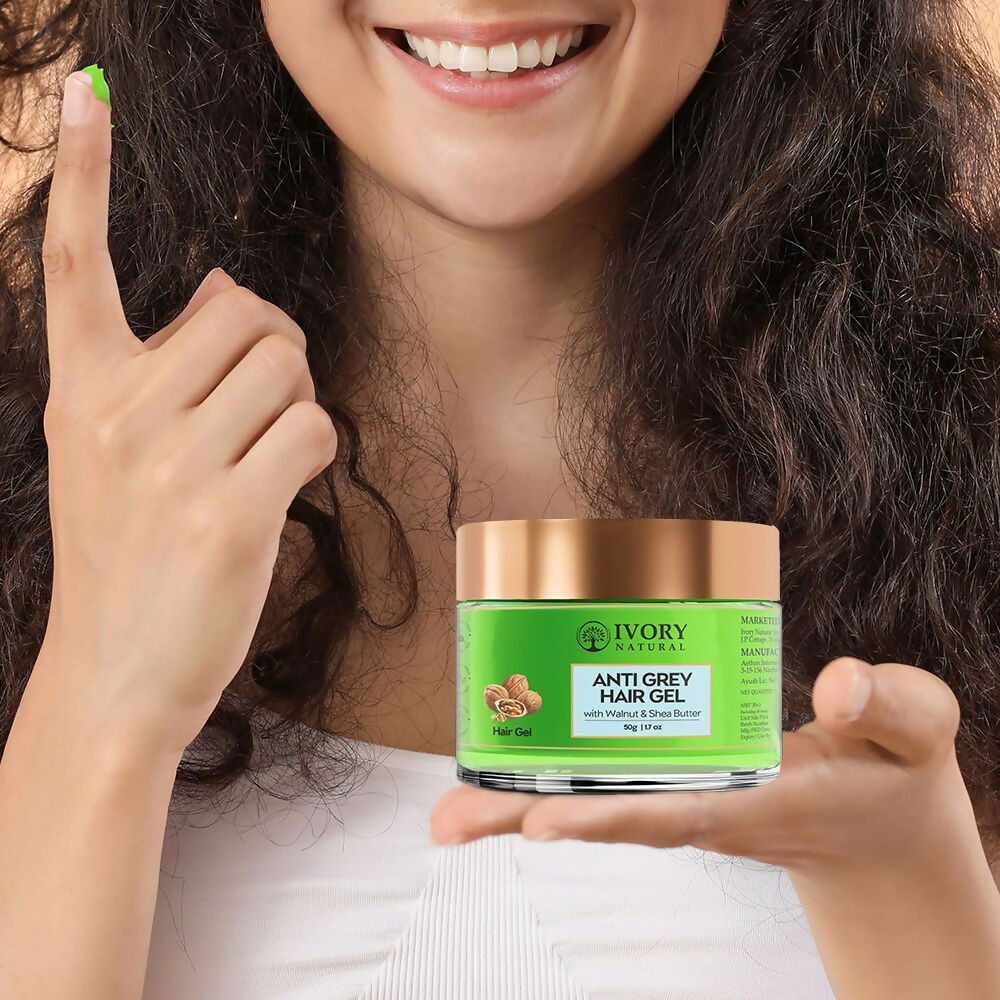 Ivory Natural Grey Gel For Hair Restore Natural Dark Shine And Luster - Distacart