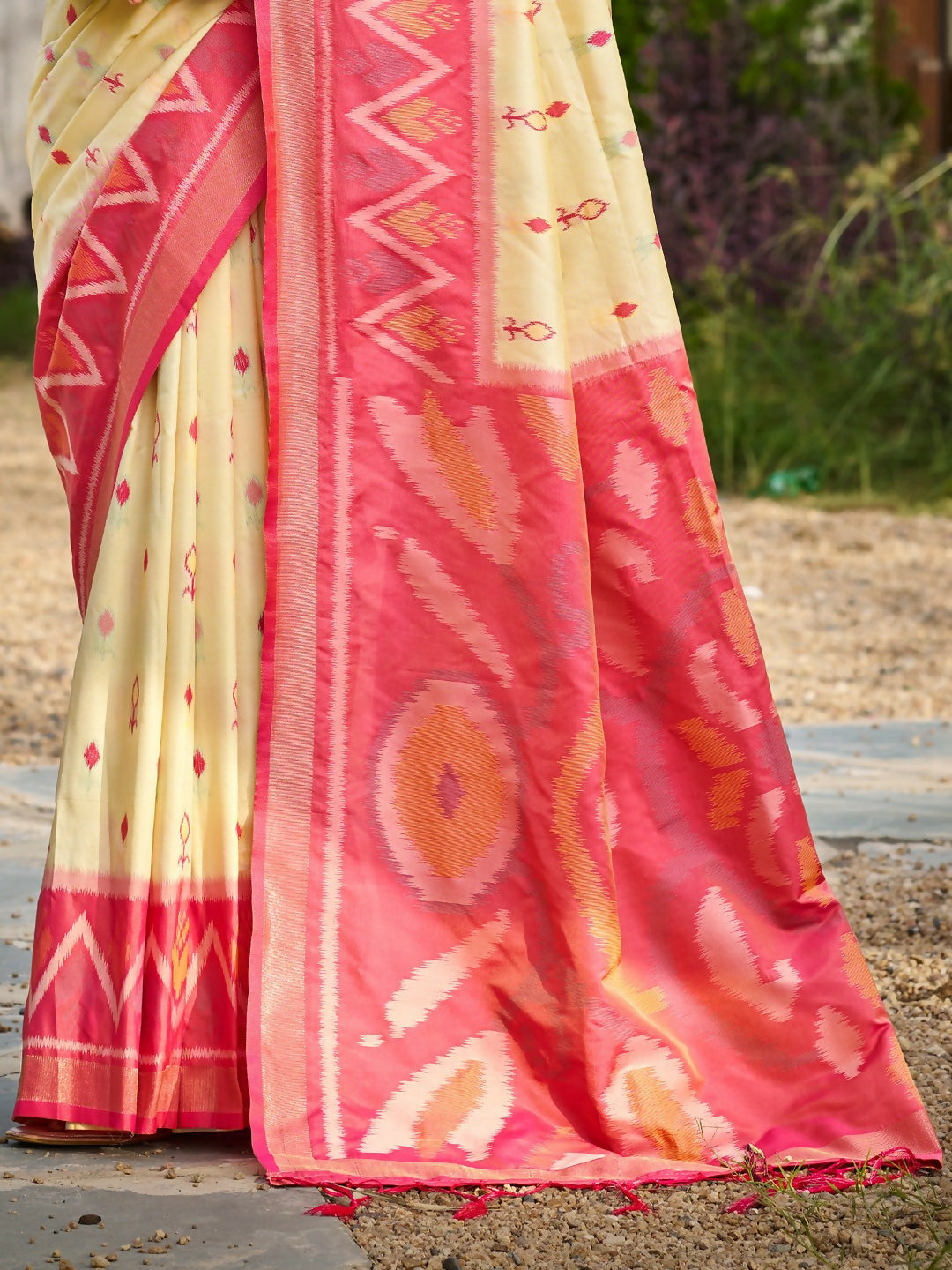 Astita Cream Soft Silk Saree