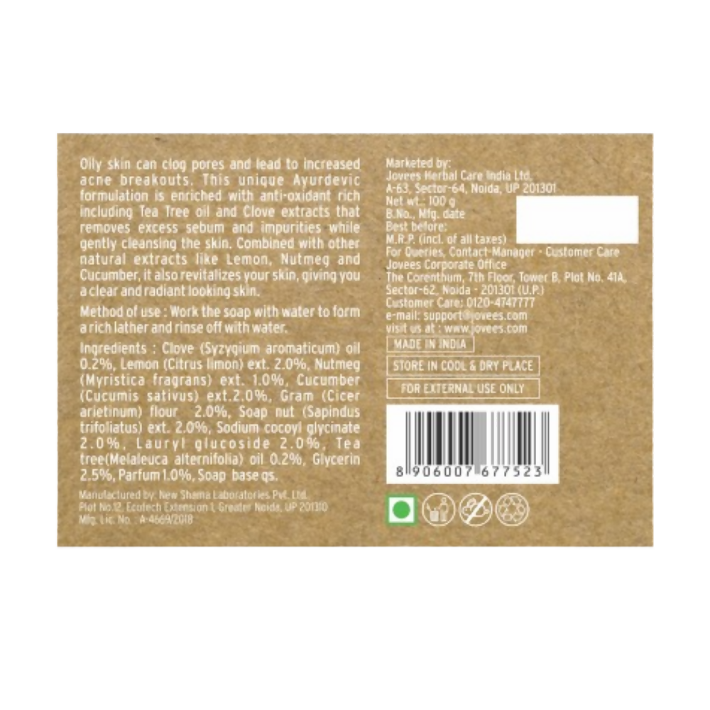 Jovees Tea Tree & Clove Oil Control Soap - Distacart