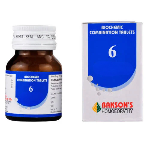 Bakson's Homeopathy Biochemic Combination 6 Tablets - Distacart