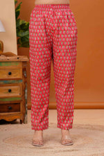Thumbnail for Jaimini Women Cotton Printed Mandarin Collar Neck Calf Length Flared Kurta Pant And Dupatta Set - Dista