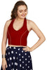 Aastha Fashion Women's Women's Maroon Velvet Solid Readymade Blouse - Distacart