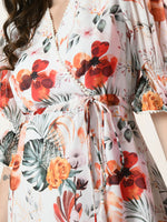 Thumbnail for Myshka Women's White Printed Dress - Distacart