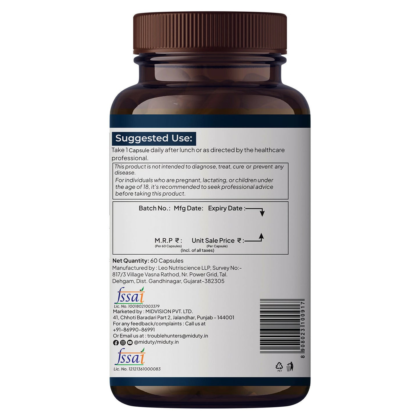 Miduty Zinc Picolinate Capsules - Distacart