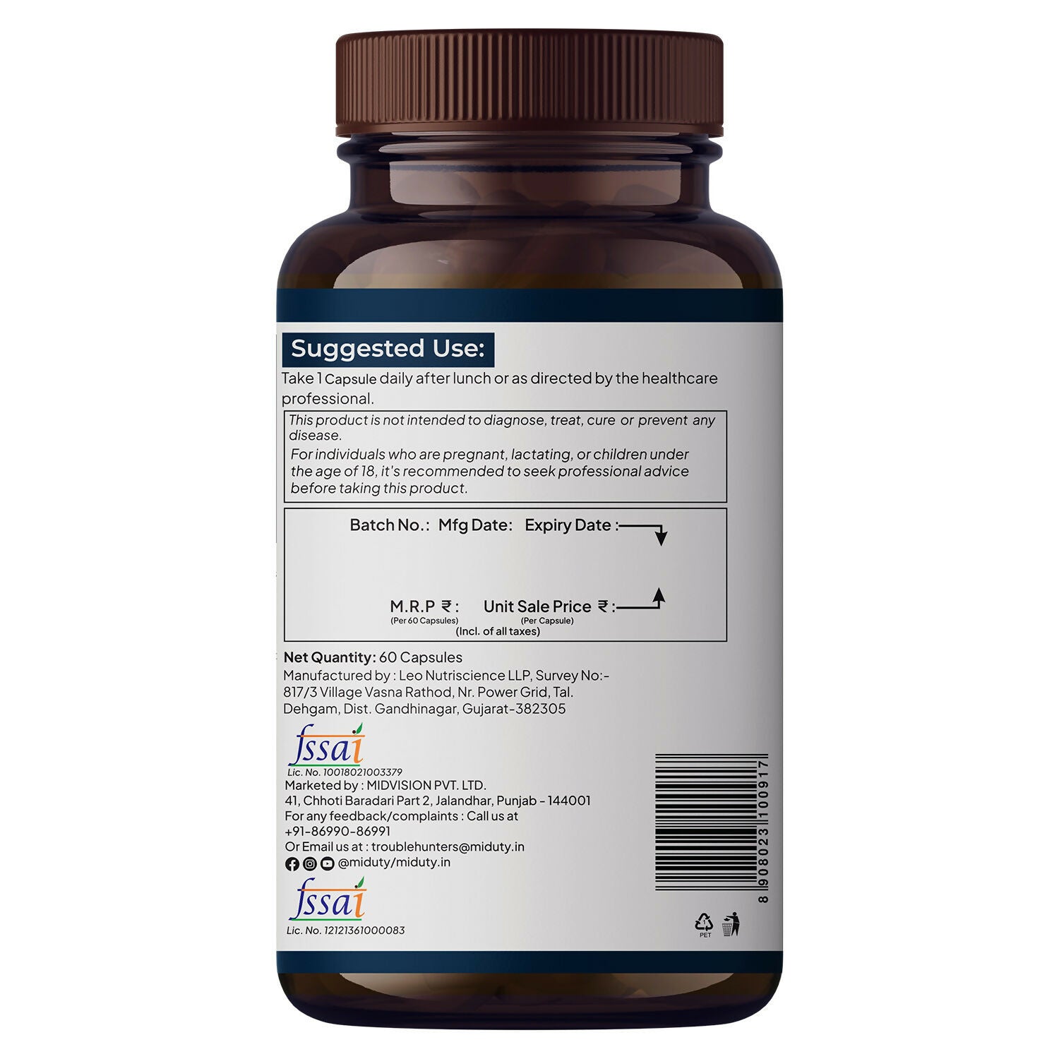 Miduty Zinc Picolinate Capsules - Distacart