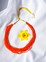 Thumbnail for Inhanns Crystal Beads Luxe Edition – Multi-Layered Necklace - Orange - Distacart