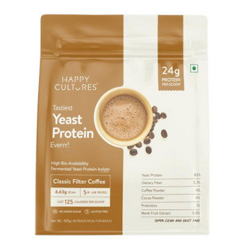 Happy Cultures 24g Tastiest Yeast Protein (Fermented) | Classic Filter Coffee - Dista
