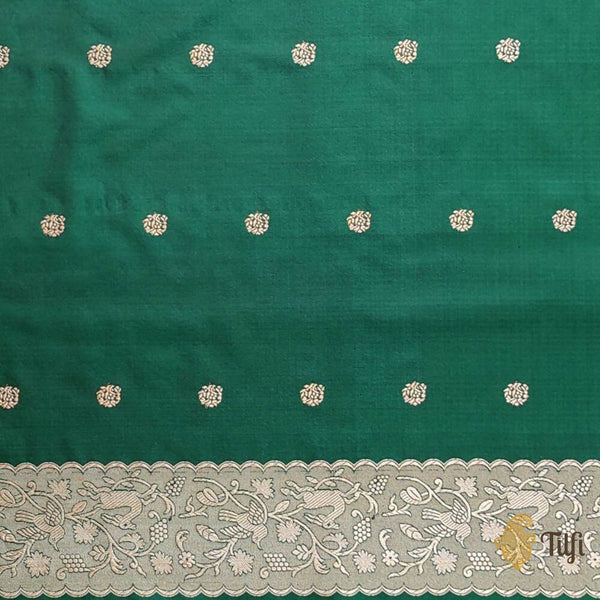 Preksha Creation Indian Style Banarasi Soft Silk Women Saree - Green - Distacart