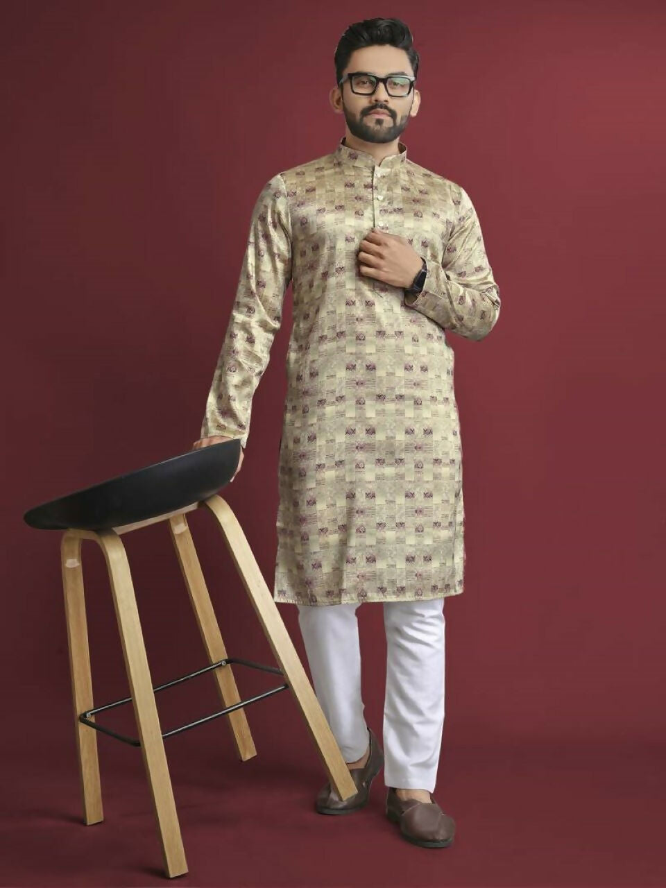 Anaita Multicolour Printed Pure Silk Straight Kurta - Distacart
