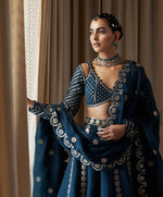 Thumbnail for Aastha Fashion Teal Malai Silk Designer Wedding Wear Lehenga Choli