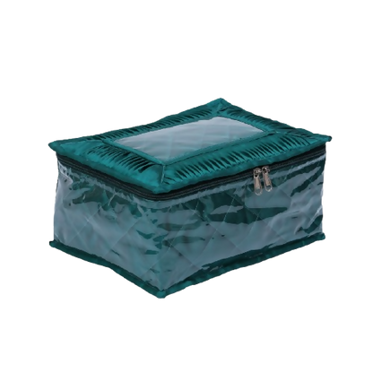 Asmaani Satin 12 Green Pocket Jewellery Organizer - Distacart