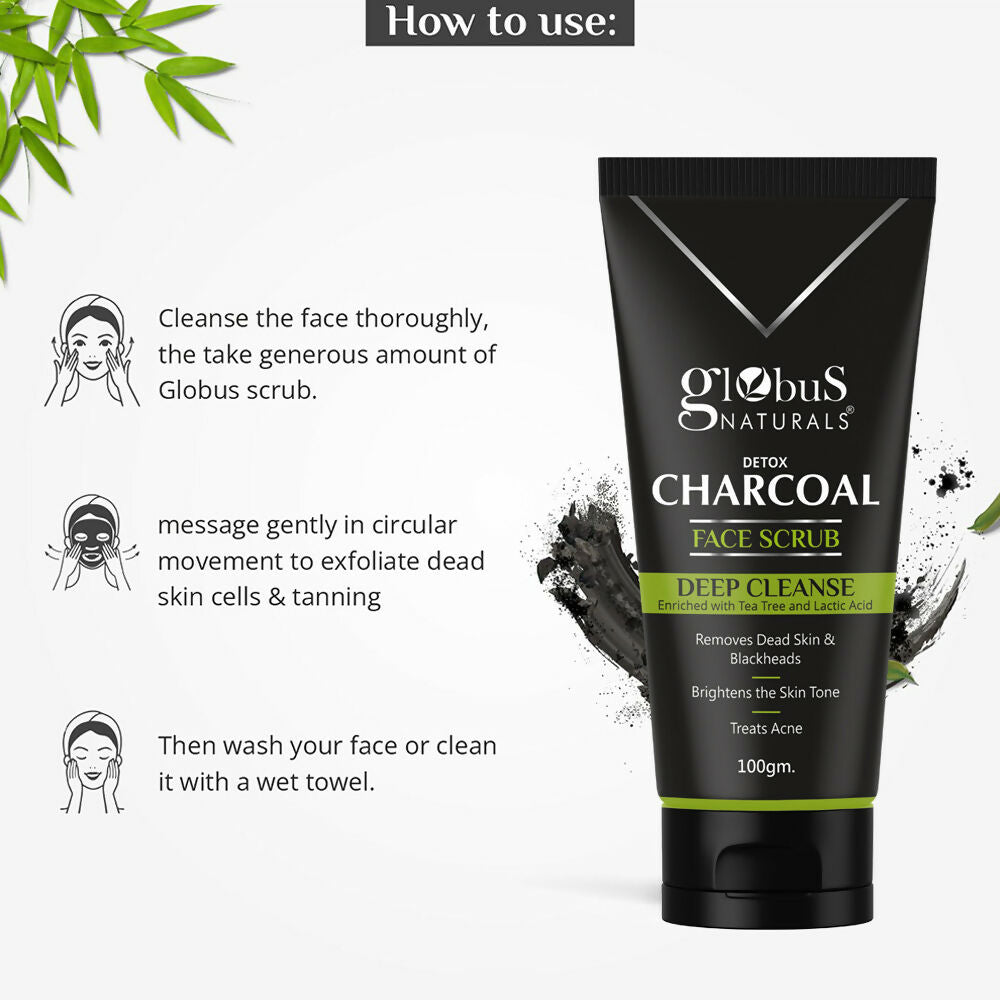 Globus Naturals Charcoal Scrub - Distacart