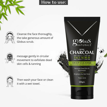 Globus Naturals Charcoal Scrub - Distacart