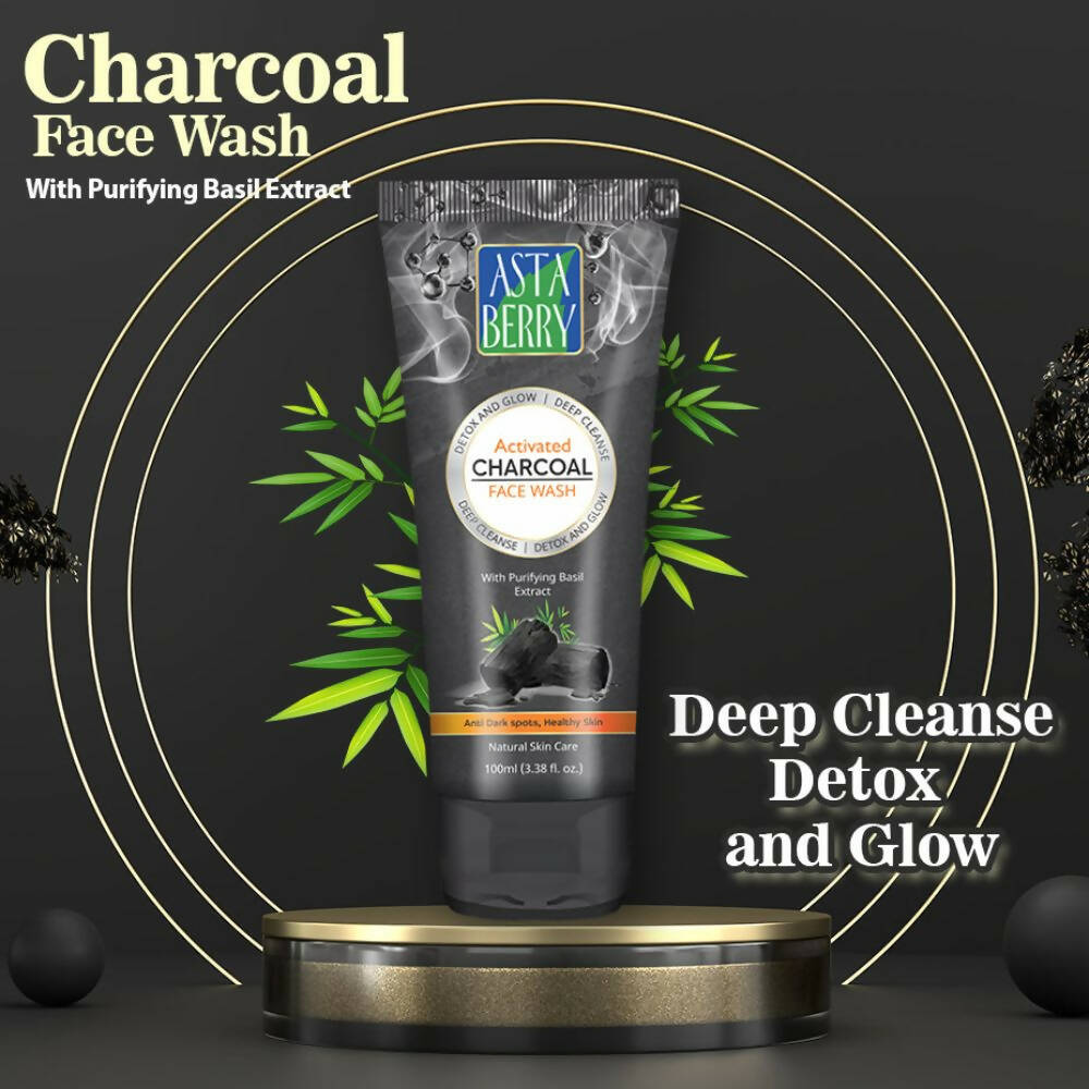 Astaberry Charcoal Face Wash- Detox & Glow - Distacart