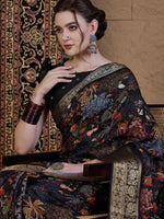 Thumbnail for Anouk Kalamkari Zari Silk Blend Sungudi Saree
