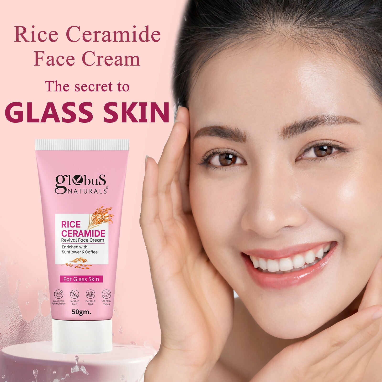 Globus Naturals Rice Ceramide Revival Face Cream