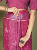Thumbnail for Astita Cotton Purple Saree