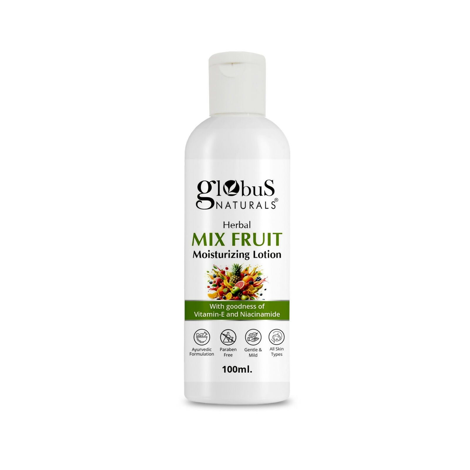 Globus Naturals Herbal Mix Fruit Moisturizing Body Lotion For Radiant, Glowing Skin, All Skin Types - Distacart