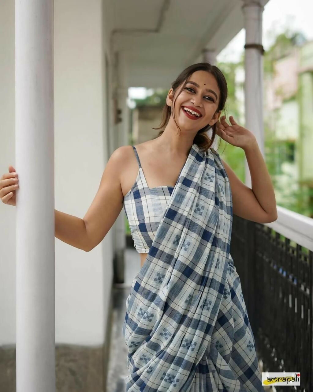 ECDCKCHCheckSareeBlue (3)