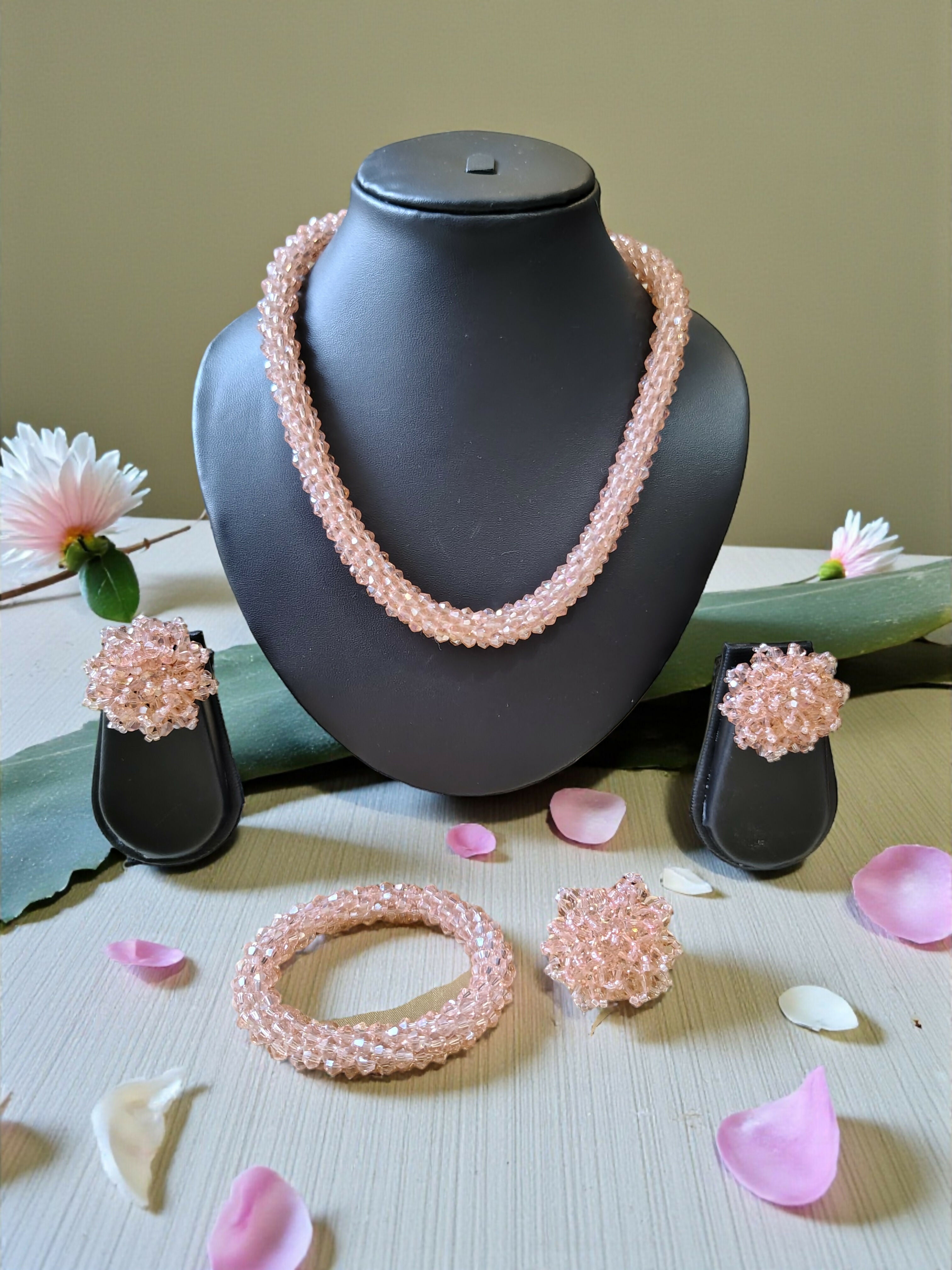 Inhanns Rangshine 4-In-1 Crystal Glam Set - Handmade - Peach - Distacart