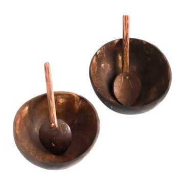 Thenga Artisan Mini Coconut Shell Bowl with Spoon - Dista