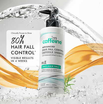 mCaffeine Advanced Hair Fall Control Caffexil Shampoo with Rosemary - Distacart
