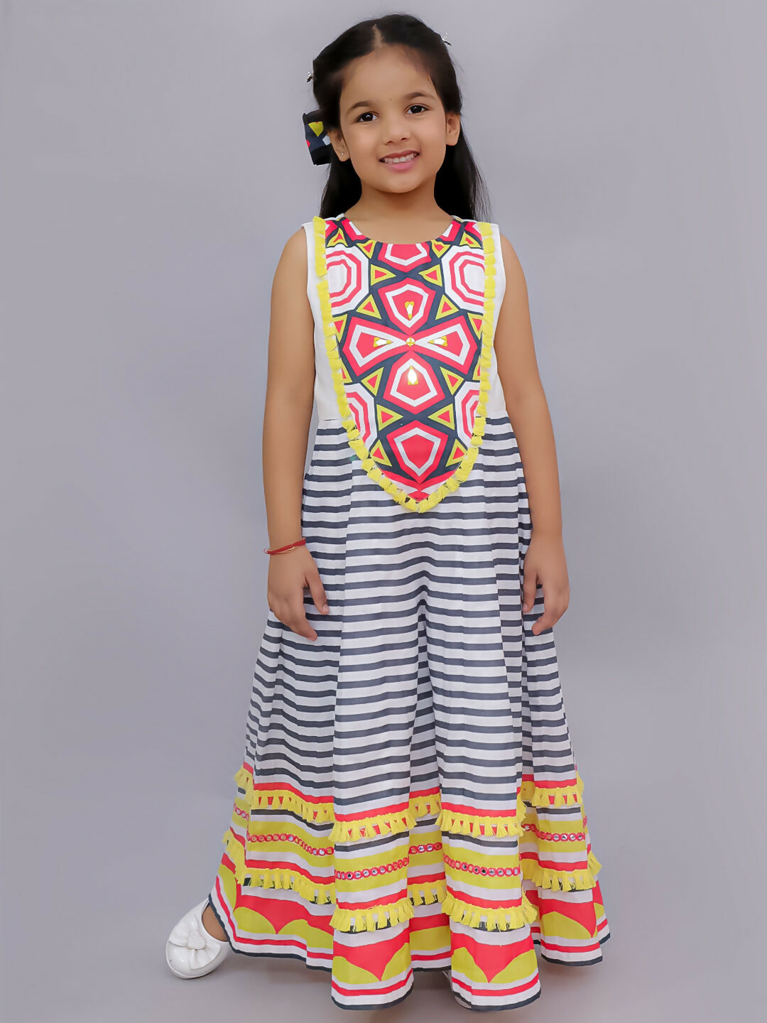 Lil Drama Shor-Gul Multicolor Jumpsuit for Girls