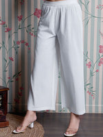 Thumbnail for Ode by House of Pataudi Pure Cotton Straight Kurta with Palazzos - Distacart