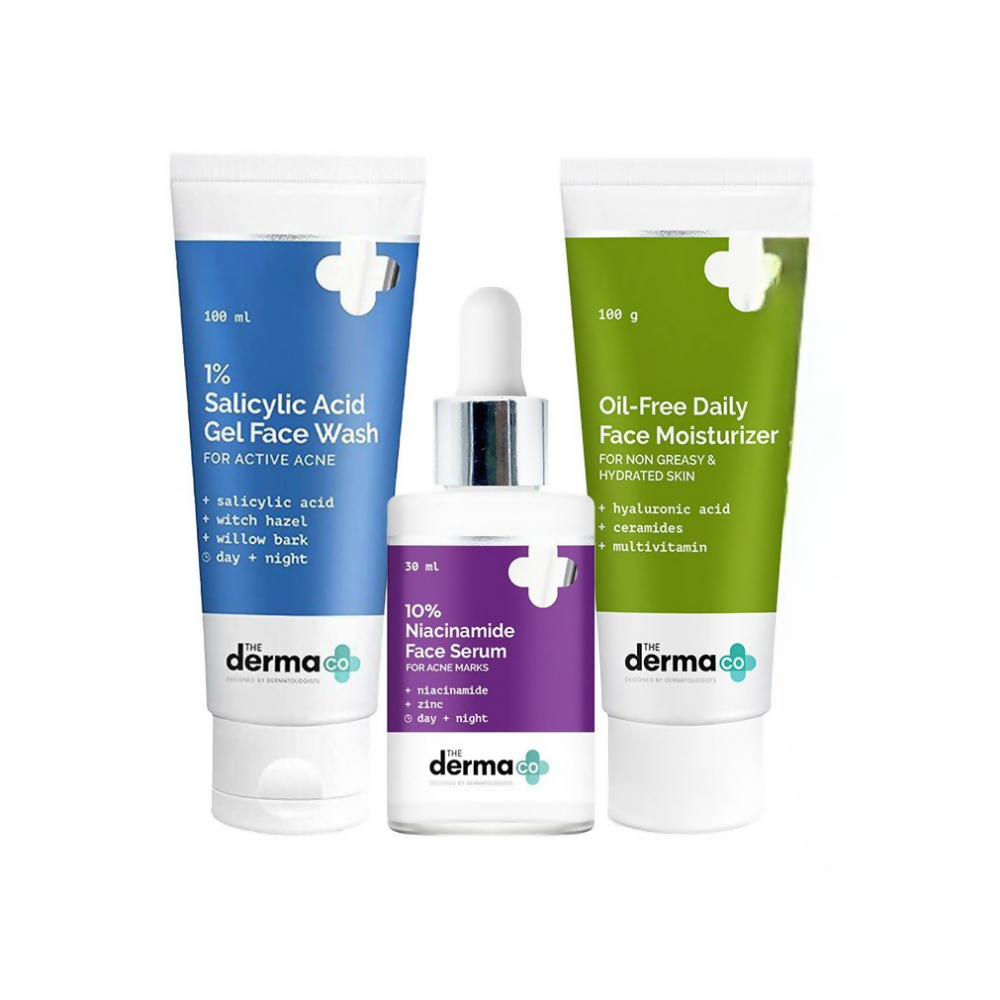 The Derma Co I-Beauty CSM (Cleanser, Serum, Moisturizer) For Acne Prone Skin Combo - Distacart
