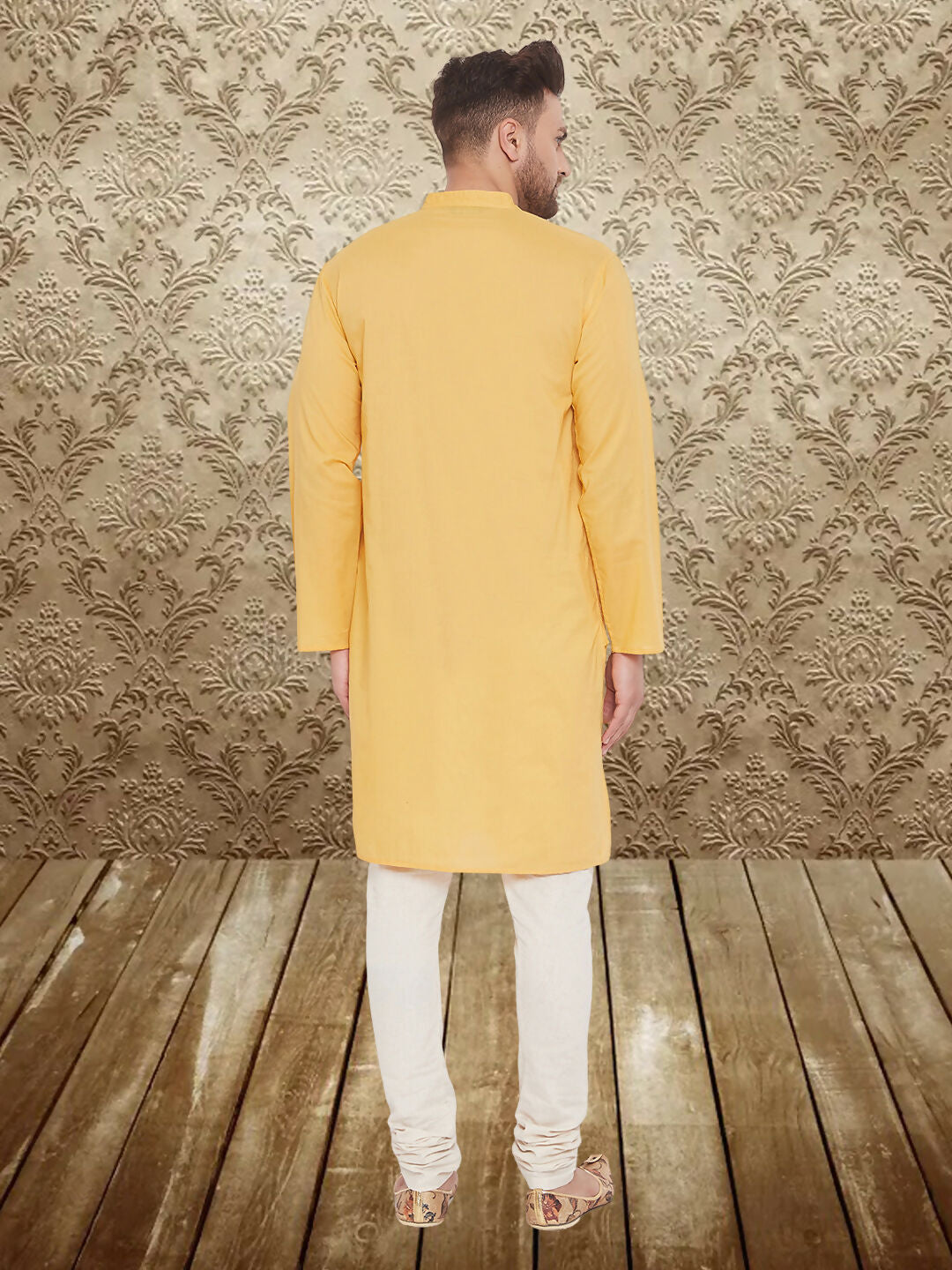 Even Apparels Men's Pintuck Fancy Yellow Kurta - Distacart