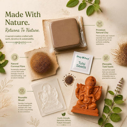 Little Birdie DIY Mould & Make Plantable Ganesha Eco-Friendly Kit - Dista