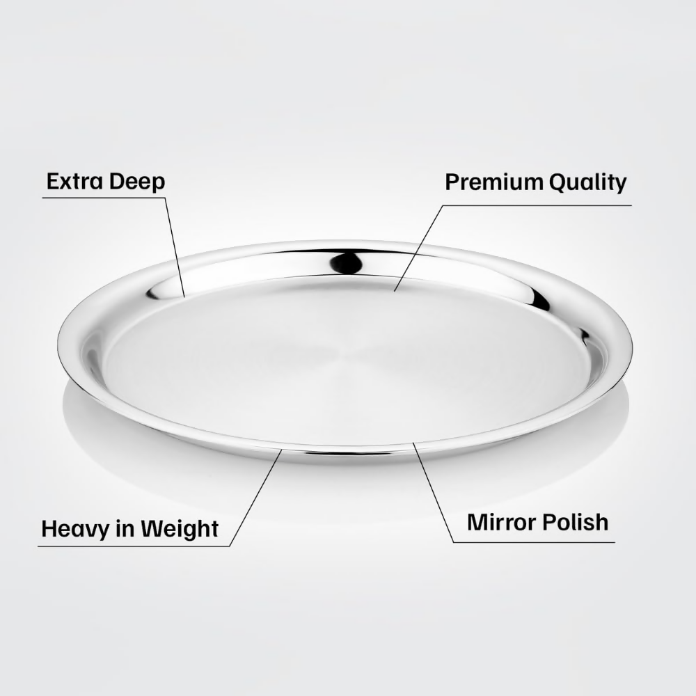 Vinod Stainless Steel Two Tone German Bogi Plate - Dista