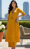 Miravan Womens Yellow Kurta And Palazzo Set - Dista
