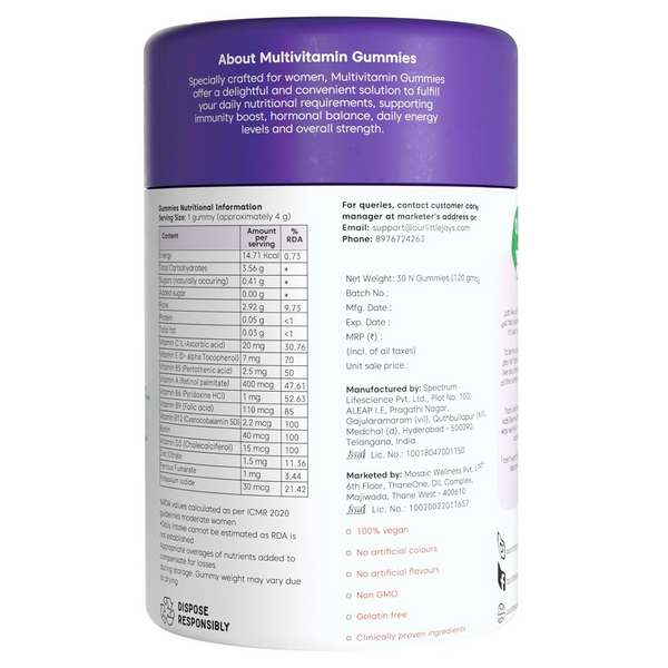 Little Joys Multivitamin Gummies For Mothers - Strawberry Flavor