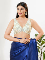 Thumbnail for Joban Fashion Gold Sequins Padded Blouse With V Neck Sleeveless - Distacart